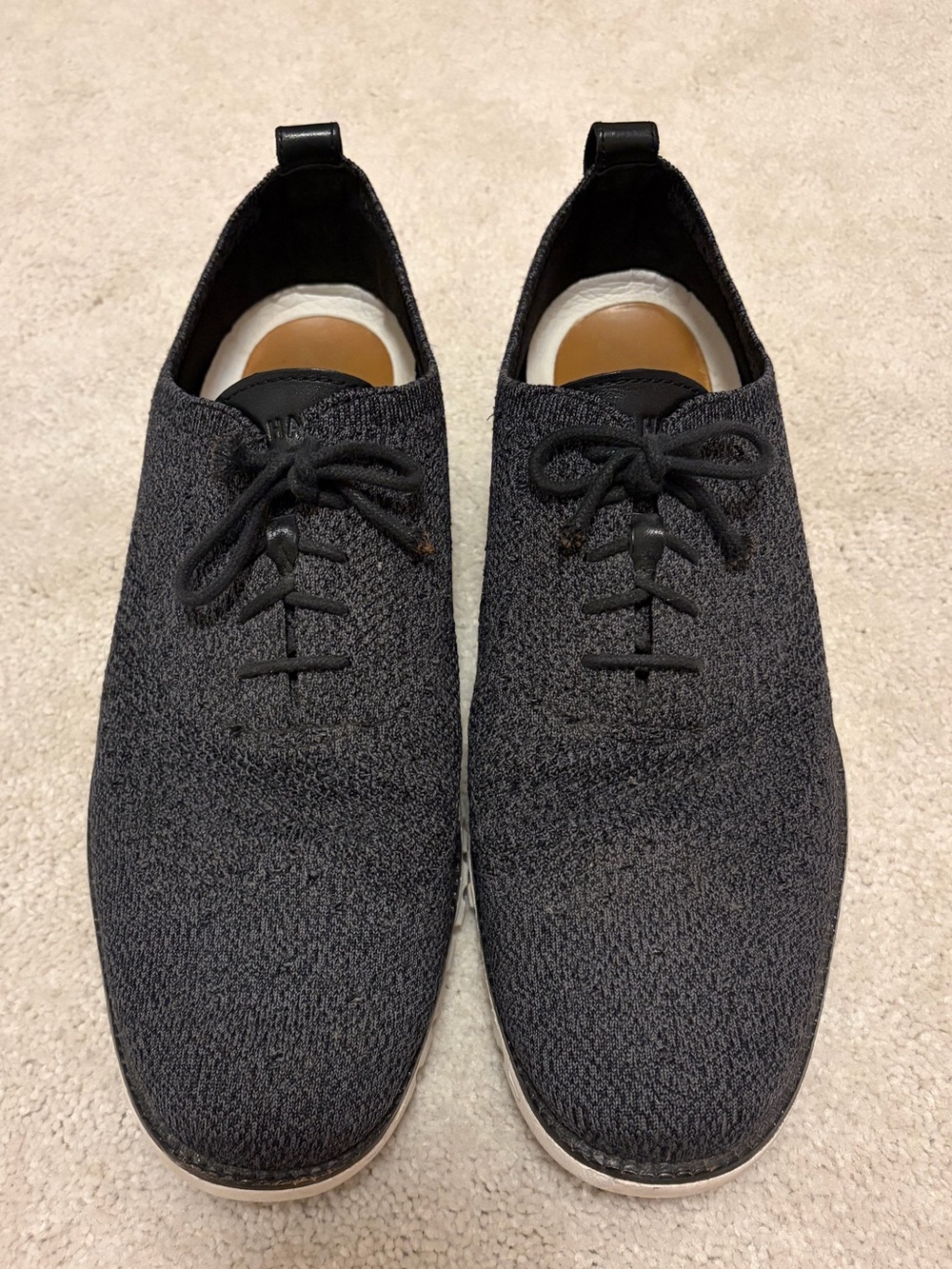 Men's Cole Haan Stitchlite Zerogrand Black Knit Lace-Up Casual Shoes Size 13